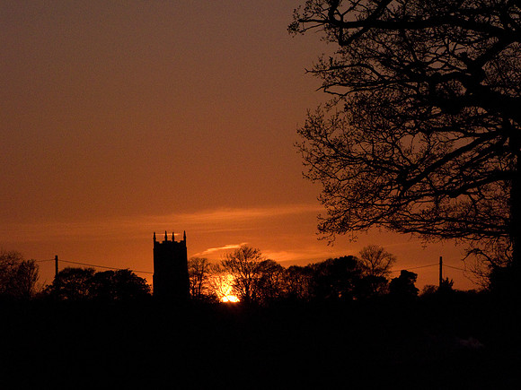 Ditchingham Church at Sunset