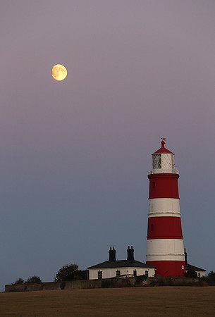 Lighthouse and Super moon