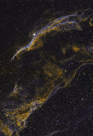 Veil Nebula Mapped colour