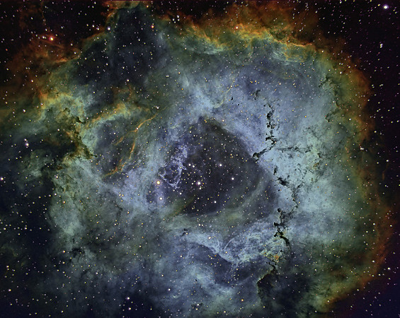 Rosette Hubble palette